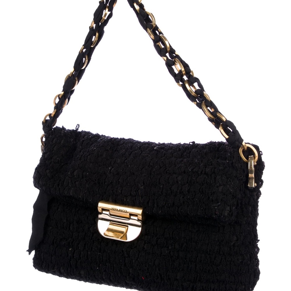 Nina Ricci Ruffled Chain-Link Strap Bag